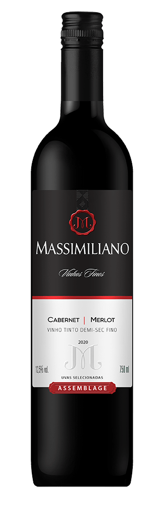 Vinho Massimiliano Assemblage Tinto Demi-sec Cabernet e Merlot 750 Ml